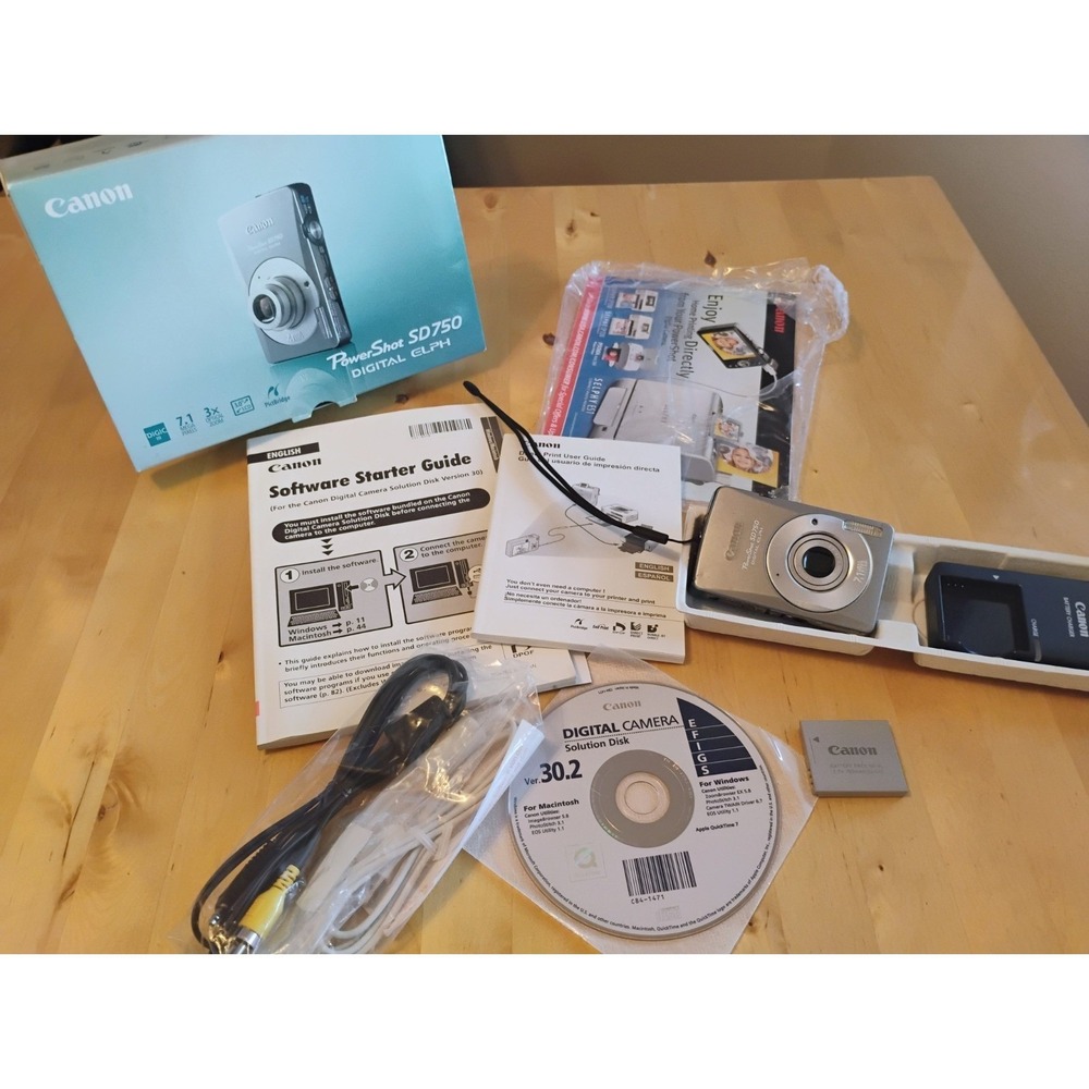 WORKS!! Canon PowerShot Digital ELPH SD750 7.1MP Digital Camera Battery Charger